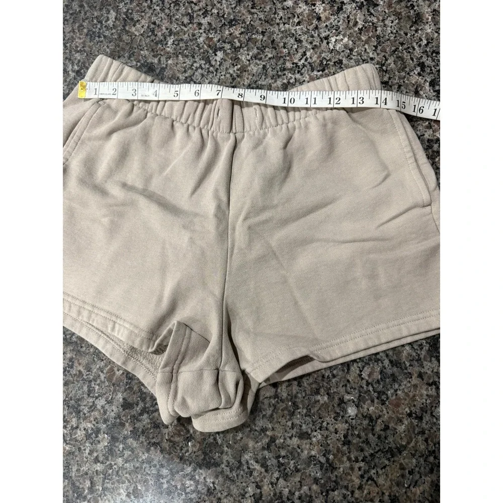 Playboy by PacSun Women Brown Fleece Lounge Sweat Shorts Size Medium Embroidered